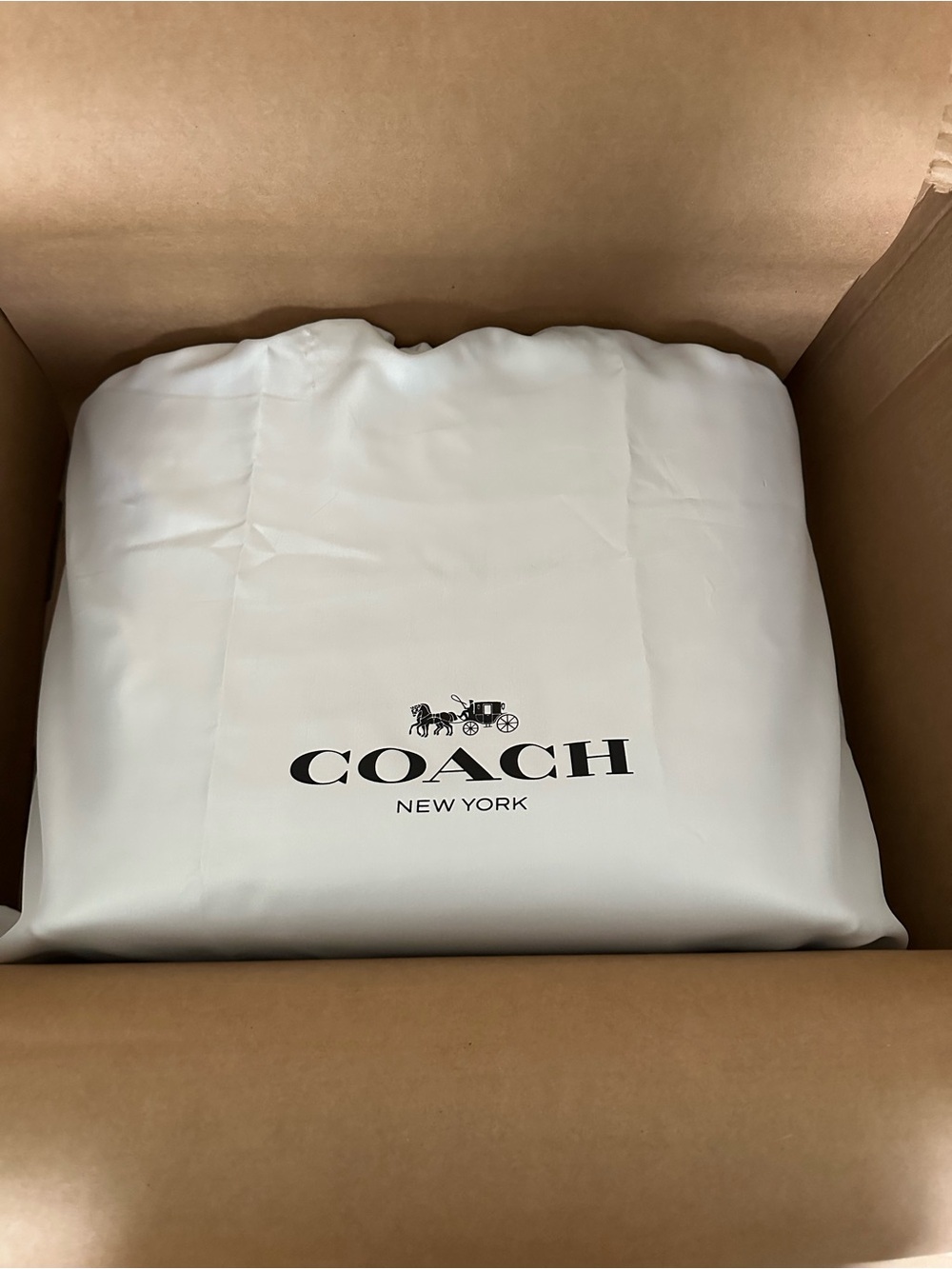 Coach Navy Leather Tote with Yellow Hangtag - Picture 2 of 2